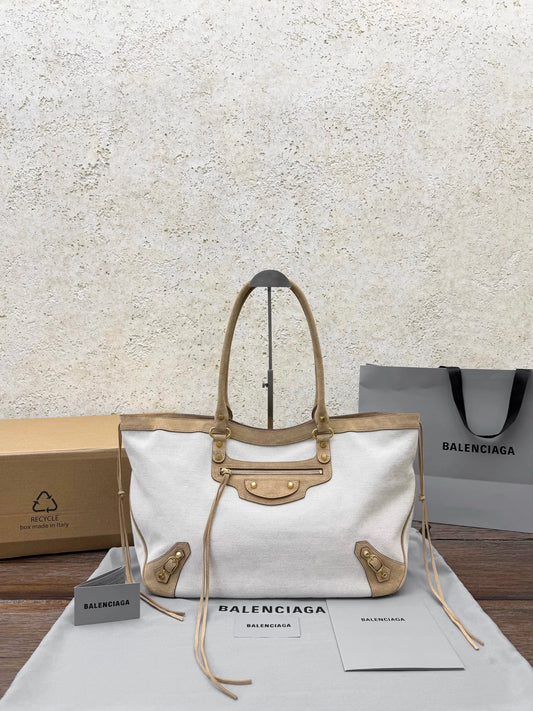 Balenciaga Le City Canvas Beach Bag