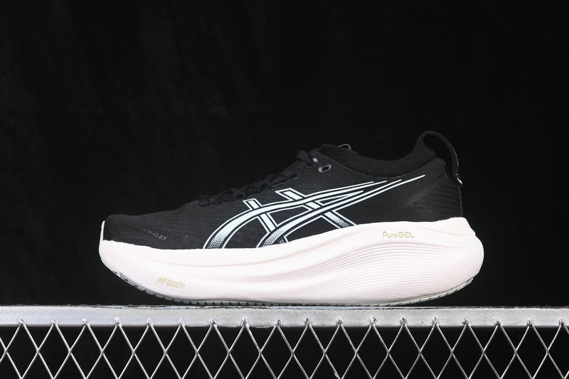 1011B958-002 Gel-Nimbus 27 Black Lake Grey Running Shoes